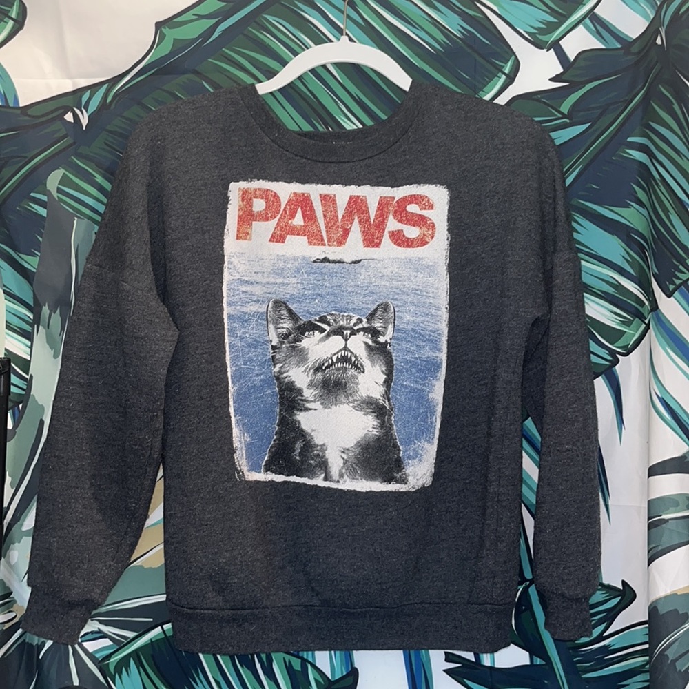 Riot Society Paws Jaws Parody Sweatshirt - PACSUN